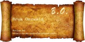 Bruk Oszvald névjegykártya